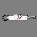 4mm Clip & Key Ring W/ Colorized Large Snowman Key Tag